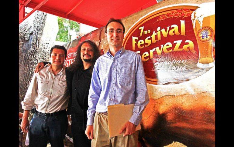 Juan Carlos Banda, Rolf Tiesen y Juan Carlos Rivero, listos para ofrecer una serie de sorpresas en el Festival de la Cerveza. EL INFORMADOR / E. Barrera