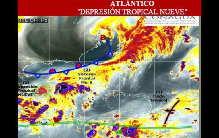 Advierten que esta tarde podría alcanzar la categoría de tormenta tropical, con oleaje de cuatro metros. ESPECIAL / smn.conagua.gob.mx