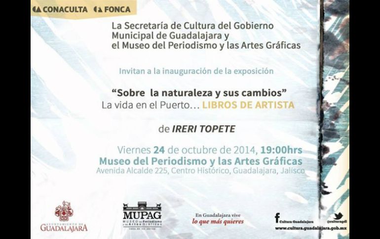 La exposición se realiza con el apoyo de la Secretaría de Cultura y el Ayuntamiento de Guadalajara. FACEBOOK / Cultura Guadalajara
