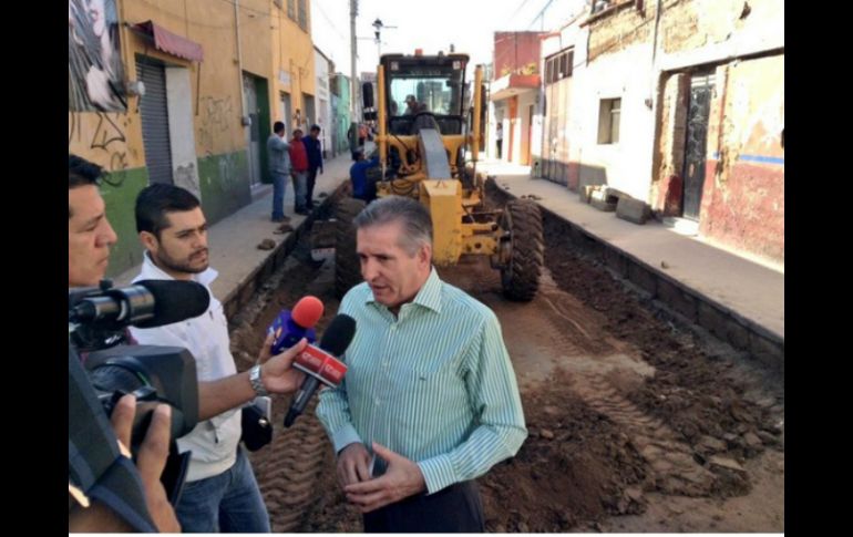 El alcalde Jorge Arana Arana inaugura hoy los trabajos en las calles Francisco I. Madero y 16 de Septiembre. TWITTER / @JorgeAranaArana