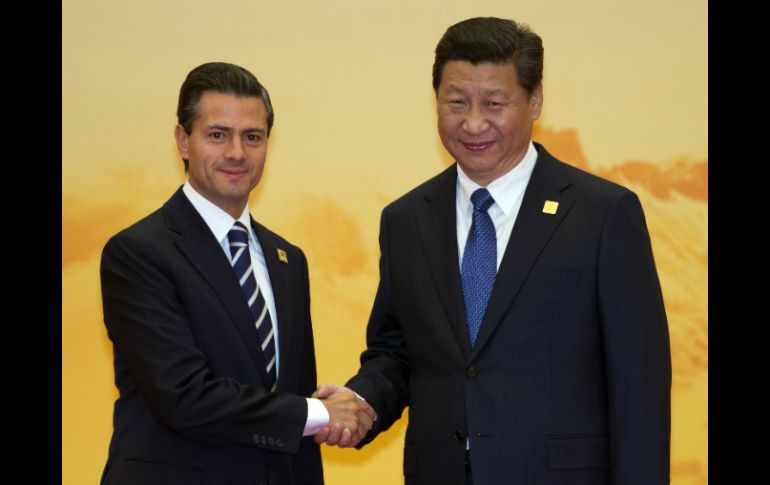 El Presidente Enrique Peña Nieto revocó la licitación para construir un tren de alta velocidad en el país. AFP / H. Guan