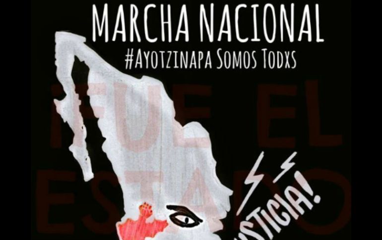 En redes sociales se ha llamado a participar en las manifestaciones de solidaridad con Ayotzinapa. FACEBOOK / Ayotzinapa Somos Todxs - Jalisco