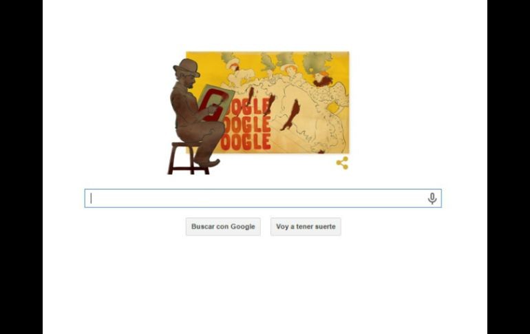 El 'doode' celebra que un 24 de noviembre, de hace 150 años, nació este artista. ESPECIAL / google.com