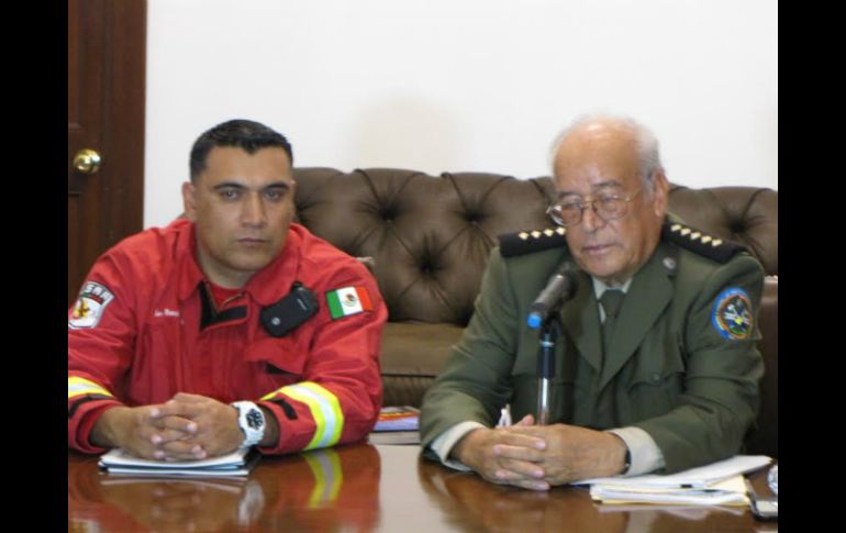 El director de la Unidad Estatal de Protección Civil, Trinidad López Rivas en rueda de prensa (I). EL INFORMADOR /