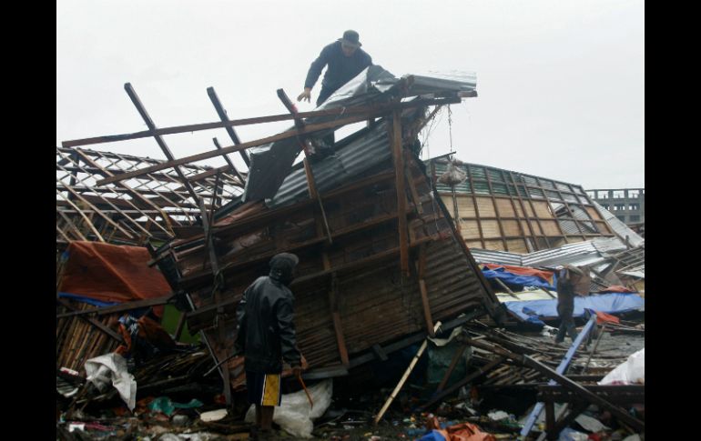 La zona de Tlacoban, una de las más afectadas el año pasado, registra casas destruidas. AFP / L. Bagunas