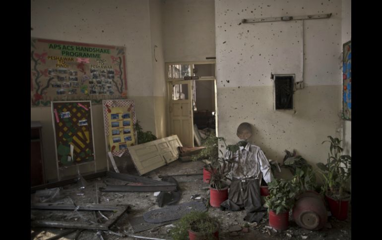 Combatientes talibanes masacraron a 148 personas, la mayoría niños. AP / M. Muheisen