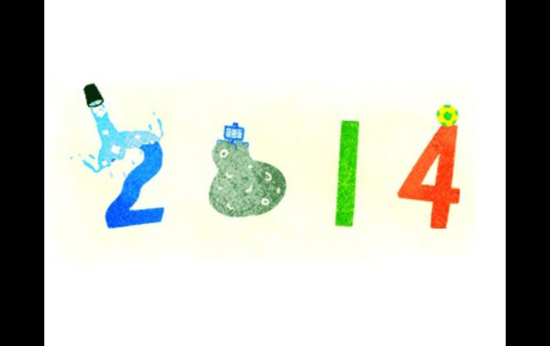 El Mundial de Brasil 2014, la sonda espacial Philae en un cometa y el Ice Bucket Challenge; algunos eventos recordados en el 'doodle'. ESPECIAL / google.com.mx
