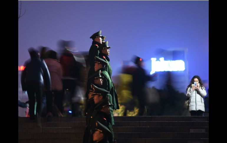 El lugar estaba custodiado solamente por 700 policías, informan. AFP / W. Zhao