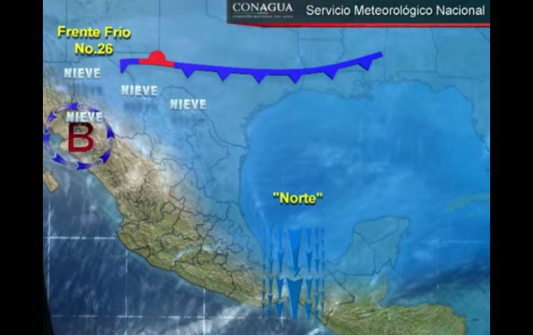 La segunda tormenta invernal se extenderá sobre los estados del norte del país. YOUTUBE / smnmexico