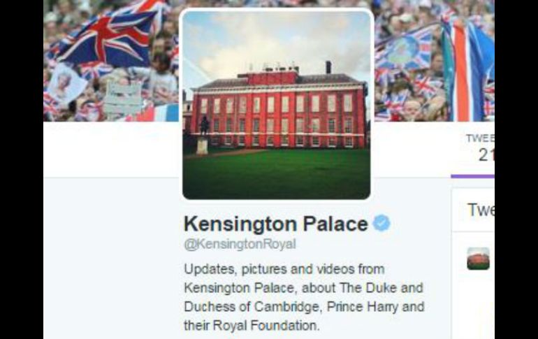 A solo 9 horas de su primer mensaje, la cuenta tiene más de 57 mil seguidores TWITTER / @KensingtonRoyal