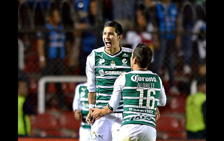 Jesús Molina marca el único gol del partido a los 34 minutos de juego. MEXSPORT / I. Ortiz