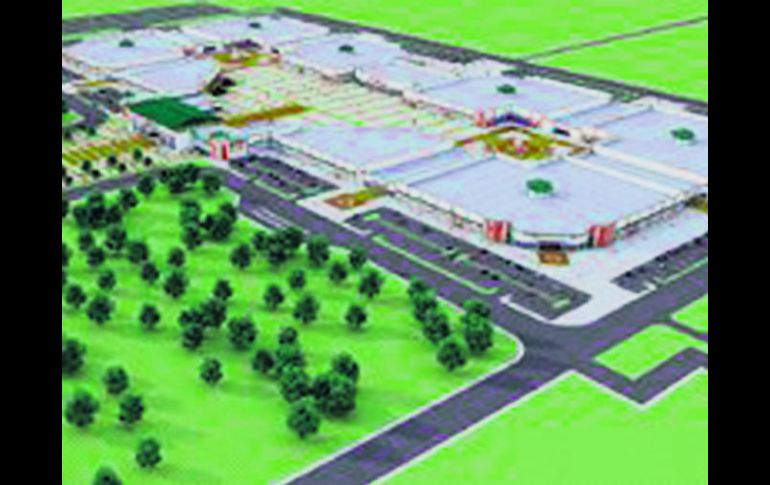 La imagen muestra la maqueta del proyecto del centro comercial chino Dragon Mart. SUN /