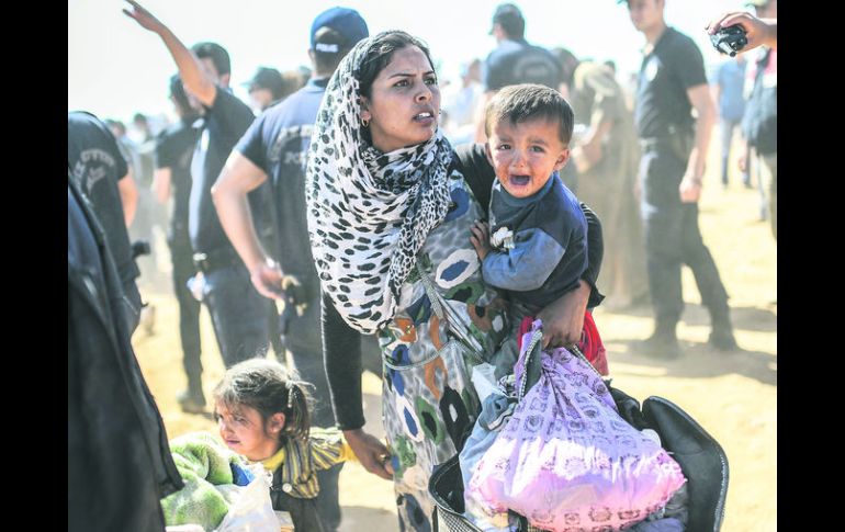 La Organización de las Naciones Unidas cifra en 13.6 millones los desplazados en Iraq y Siria por el conflicto desatado por el EI. AFP /