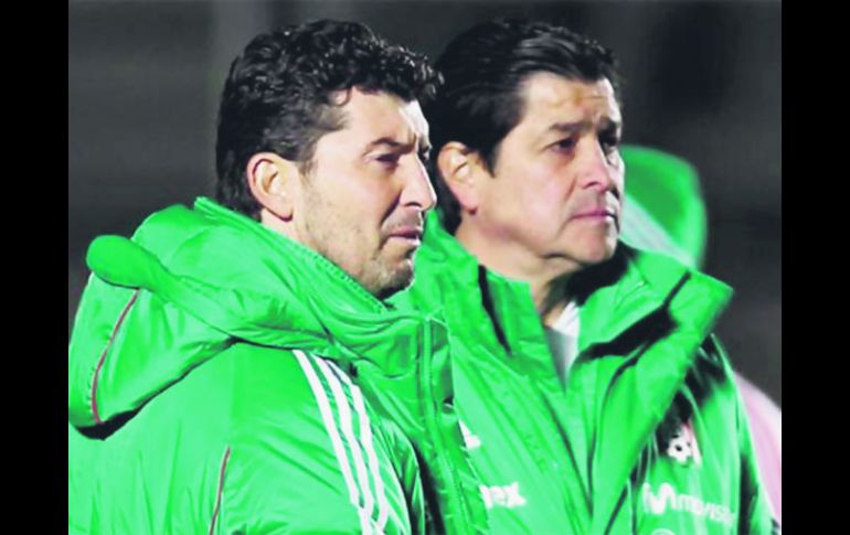 José Manuel de la Torre y Luis Fernando Tena cuando dirigían la Selección Nacional. NTX / ARCHIVO