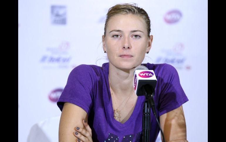 La tenista María Sharapova podría dejar la compatencia debido a problemas estomacales. NTX / J.Pazos