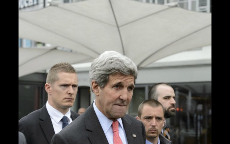Kerry reconoce haber tenido buenas pláticas y subraya que 'todavía está por verse si lograremos un resultado'. AFP / B. Mehri