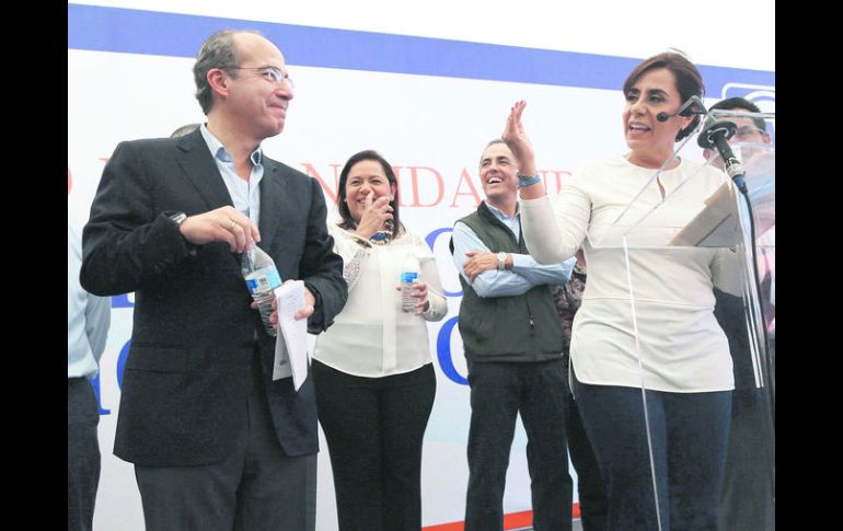 PAN. En Michoacán, la candidata Luisa María “Cocoa” Calderón estuvo acompañada de su hermano, el ex presidente Felipe Calderón. SUN /