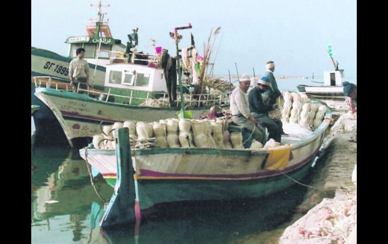 Pequeña maravilla. El barco con sus cantaritos muy acomodados para ir a la pesca del pulpo en la Djerba de Túnez. EL INFORMADOR / P. Fernández