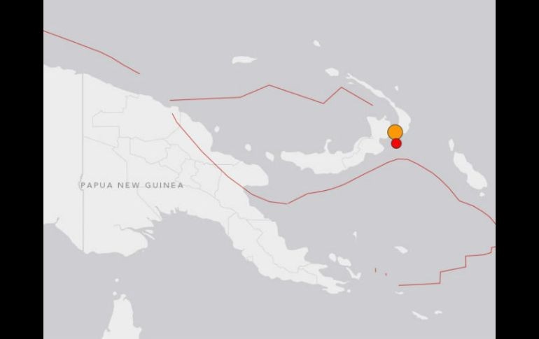 El hipocentro del sismo se situó a una profundidad marina de 65.7 kilómetros. ESPECIAL / earthquake.usgs.gov