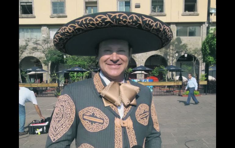 Alan Tacher vistió de charro y estivo acompañado por un mariachi. EL INFORMADOR / F. González