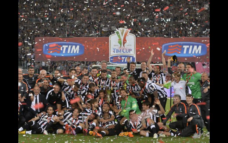 El Juventus celebra después de haber ganado la Liga de Italia. AFP / A. Solaro