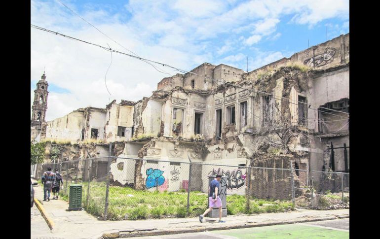 En la foto, las ruinas de la casona ubicada en Reforma y Pino Suárez. EL INFORMADOR / R. Tamayo