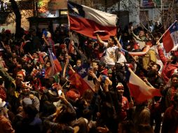 Cientos de miles de chilenos celebraron la noche del sábado en las calles. NTX / A. Rustom