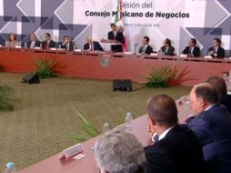 En la sesión del Consejo Mexicano de Hombres de Negocios, el Presidente resalta que la inversión contribuirá a la creación de empleos. TWITTER / @SE_mx