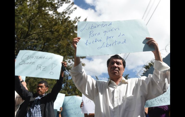 Simpatizantes de Efraín Ríos Montt participan en una manifestación en apoyo del exdictador. AFP / J. Ordonez