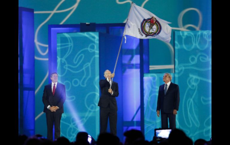 Invitó a la juventud de América a participar en los XVIII Juegos Panamericanos en Lima. AFP / J. Cortez