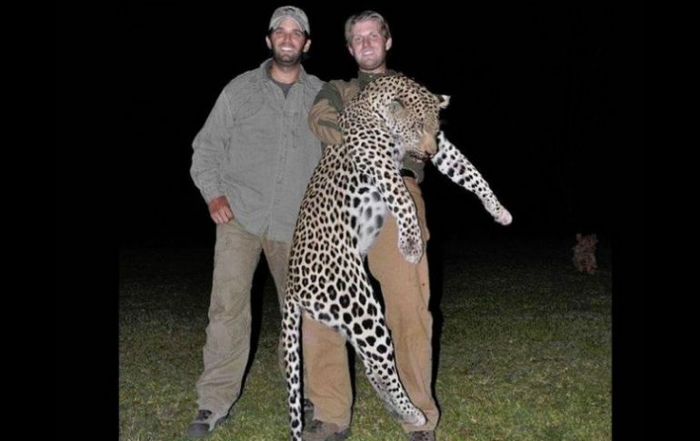 El caso de ''Donni'' y Eric Trump se realizó de forma legal en el safari Hunting Legends, según informa el Daily News. ESPECIAL /