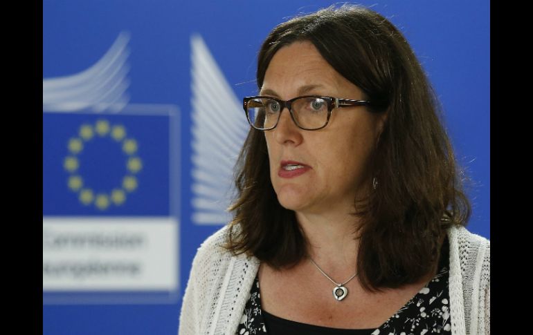 Cecilia Malmström, comisaria europea de comercio, valoró el acuerdo. EFE / J. Warnand