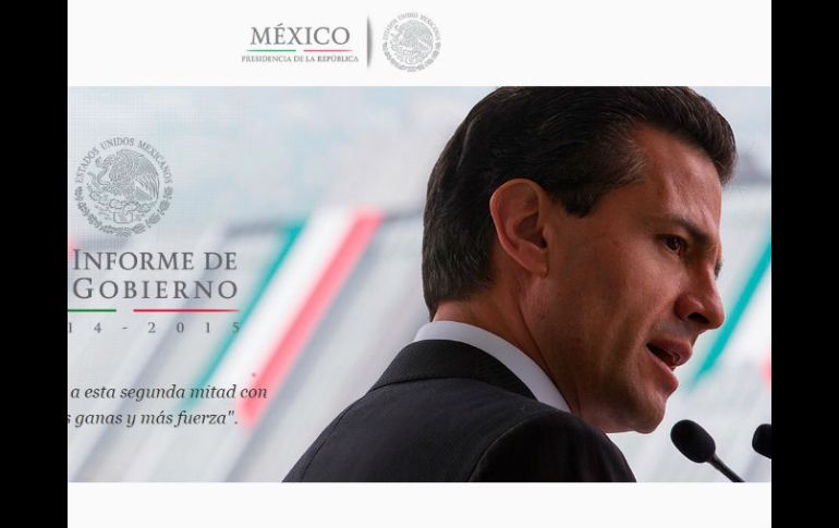 El sitio destaca que con las reformas energética y de telecomunicaciones hay más empleo y más inversión. ESPECIAL / www.presidencia.gob.mx