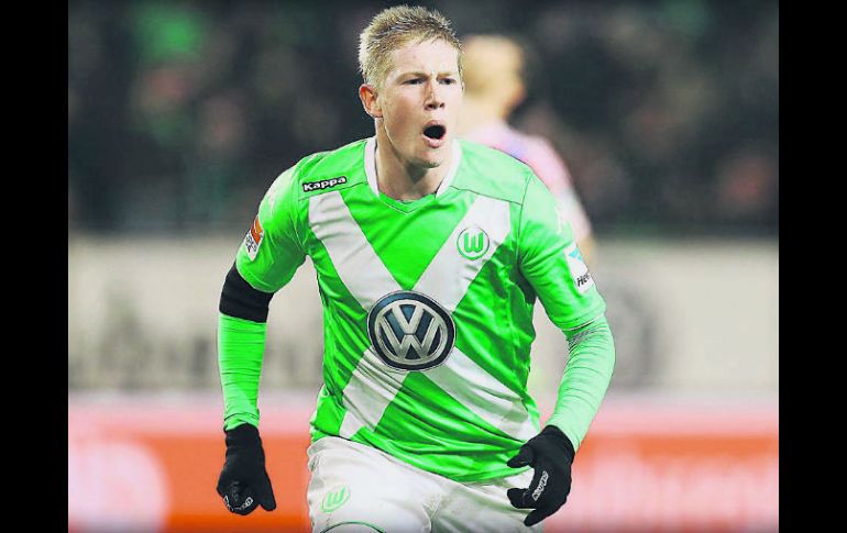 El atacante belga Kevin de Bruyne pasó por 75 MDE del Wolfsburgo al Manchester City. AFP /