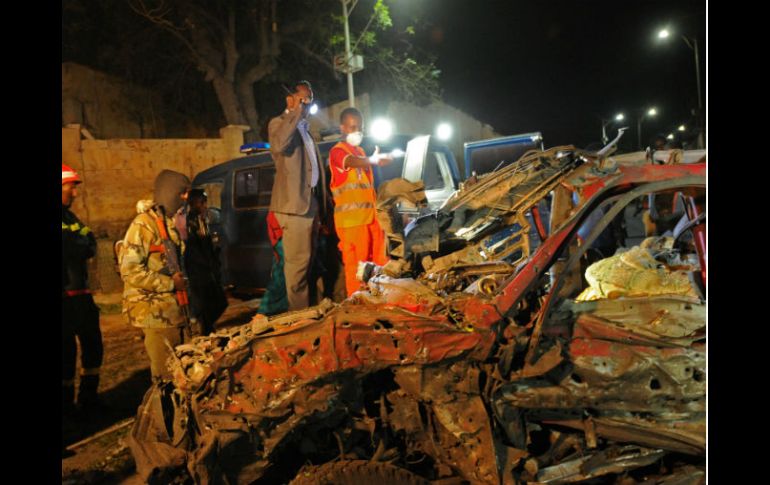 El agresor estrelló su vehículo cerca de varios soldados que protegían el recinto. AFP / M. Abdiwahab