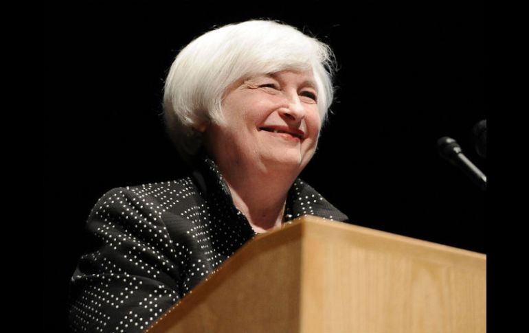 La presidenta de la Fed  reiteró su confianza en que la inflación alcance el objetivo de dos por ciento, una tasa considerada 'sana'. EFE / J. Hill