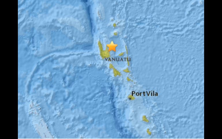 El temblor se produjo a una profundidad de 131 kilómetros de la capital Port Vila. ESPECIAL / earthquake.usgs.gov