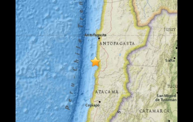 La armada dijo que el temblor no reunió las condiciones para que se produzca un tsunami. ESPECIAL / earthquake.usgs.gov