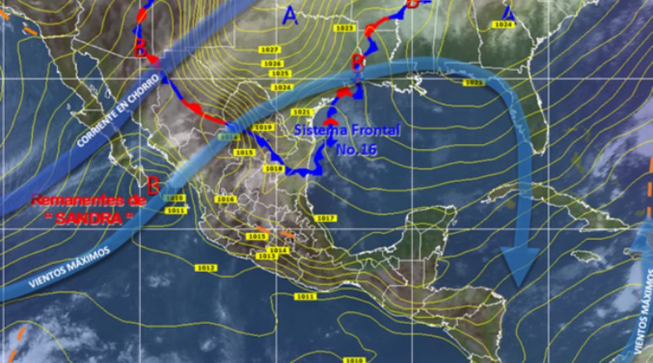 El Servicio Meteorológico Nacional pronosticó la baja presión y lluvias fuertes en Sinaloa y Nayarit. TWITTER / @conagua_clima