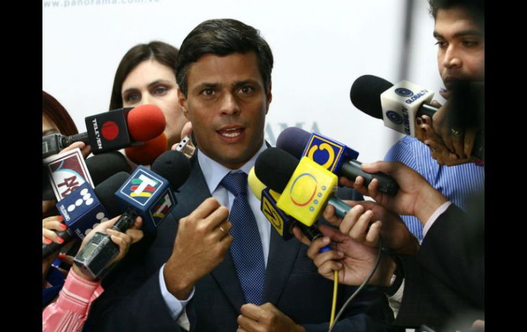 El dirigente está condenado a casi 14 años de cárcel por incitar a la violencia en las protestas del 2014. EFE / ARCHIVO