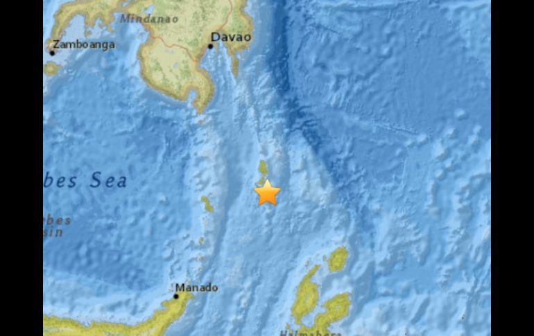 El Servicio Geológico de EU dijo que el sismo tuvo su epicentro 265 km al norte-noroeste de Molucas. ESPECIAL / earthquake.usgs.gov/
