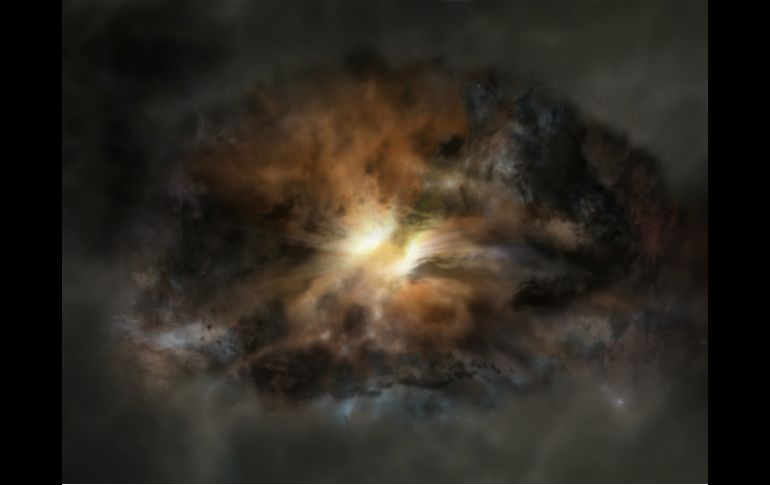 Señalan que el brillo extremo de la galaxia es generado por un disco de gas que se sobrecalienta. EFE /
