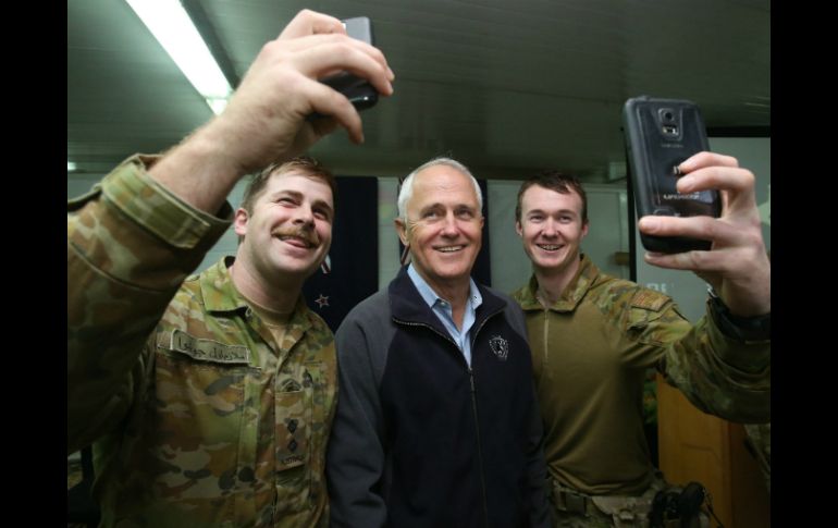 Malcom Turnbull elogió la labor de los integrantes de las fuerzas armadas australianas. EFE / G. Ramage