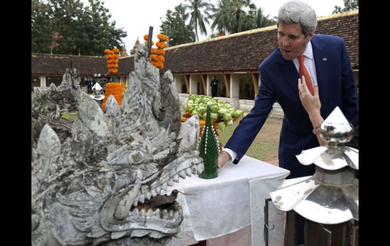 El secretario de estado John Kerry se encuentra de visita en Laos, lugar en donde ocurrió el atentado. EFE / STR
