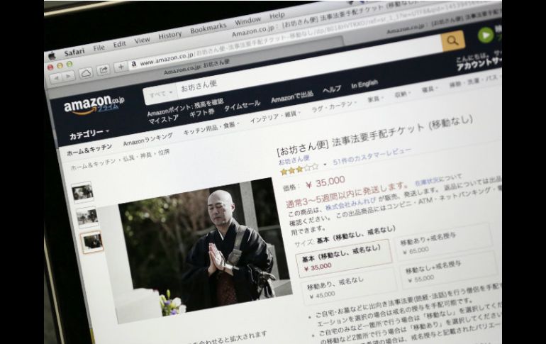 Desde hace años los japoneses pueden acudir a servicios en línea para contratar el envío de monjes budistas. AP / E. Hoshiko