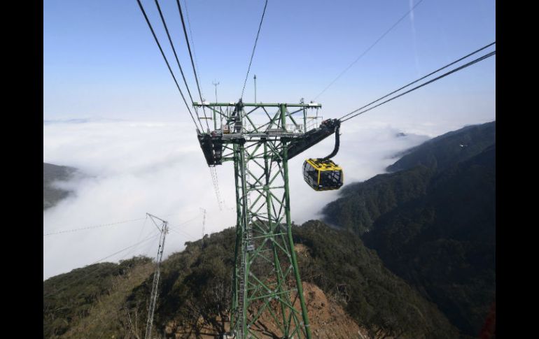 Vista general del valle Muong Hoa, durante la inauguración del teleférico más largo del mundo en Sapa. EFE / STR