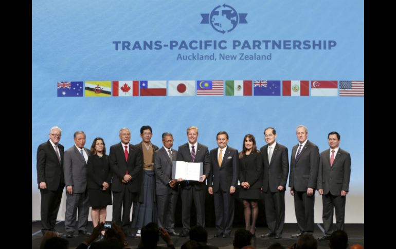 Este miércoles, doce países firmaron en la ciudad neozelandesa de Auckland el TPP. NTX / D. Rowland