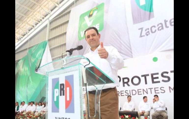 Alejandro Tello Cristerna, candidato a gobernador de la coalición Zacatecas Primero (PRI-PVEM-PANAL). TWITTER / @ATelloC