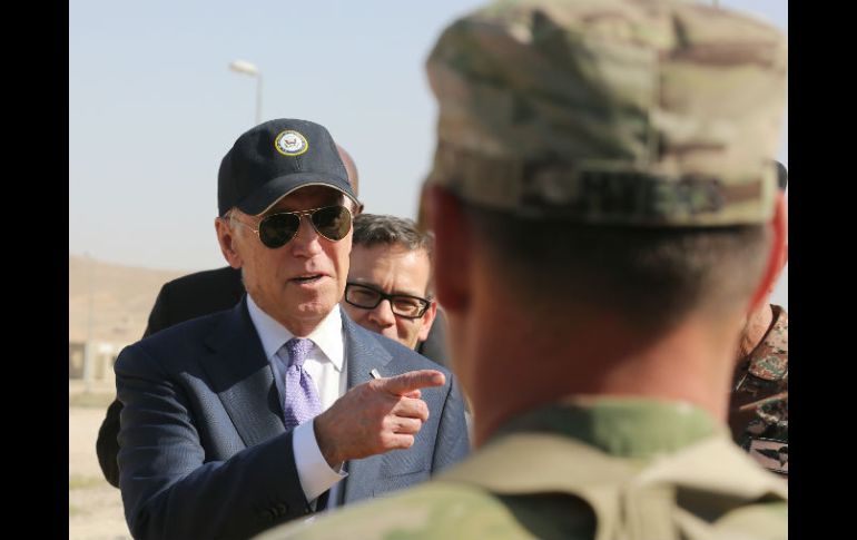 Biden agradece a sus soldados que estén entrenando a militares jordanos para combatir a los extremistas. AP / R. Adayleh