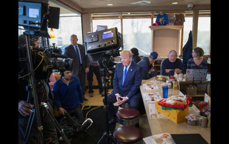 Donald Trump, ayer en un restaurante de Wauwatosa, Wisconsin. AFP / S. Olson